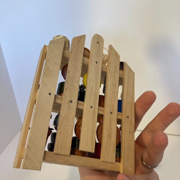 Handmade Mexican Miniature Pottery Basket Mug Kitchen Diorama Wall Decoration - Picture 6 of 8